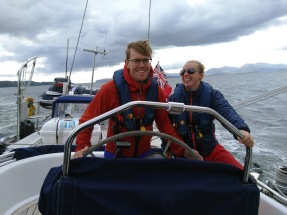 On a boat on the west coast of Scotland